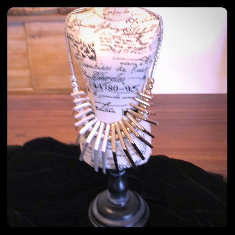 Silver and gold necklace